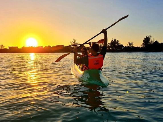 Sunrise kayaking view